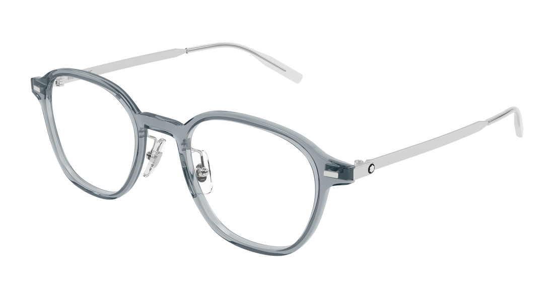 Occhiali da vista montblanc mb0427o 003 gris round/oval/panthos masculino taglia 50mm - Vista principale