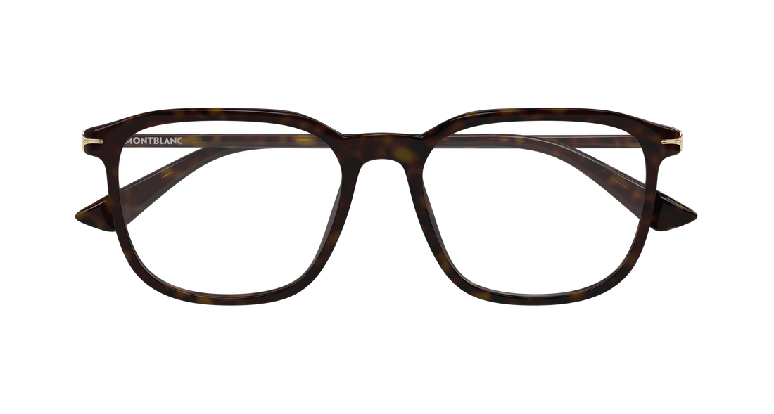 Occhiali da vista montblanc mb0438o 002 havana rectangular / squared masculino taglia 53mm - Vista dettagliata