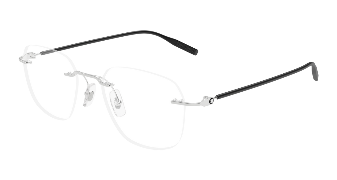 Occhiali da vista montblanc mb0430o 002 plateado round/oval/panthos masculino taglia 51mm - Vista principale