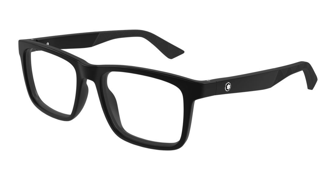 Briller montblanc mb0434o 002 negro rectangular / squared masculino størrelse 55mm - Hovedvisning