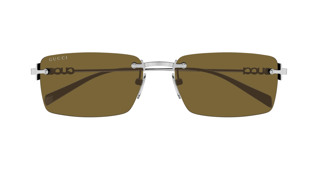 Solglasögon gucci gg1941s 002 plateado rectangular / squared masculino storlek 56mm - Detaljvy