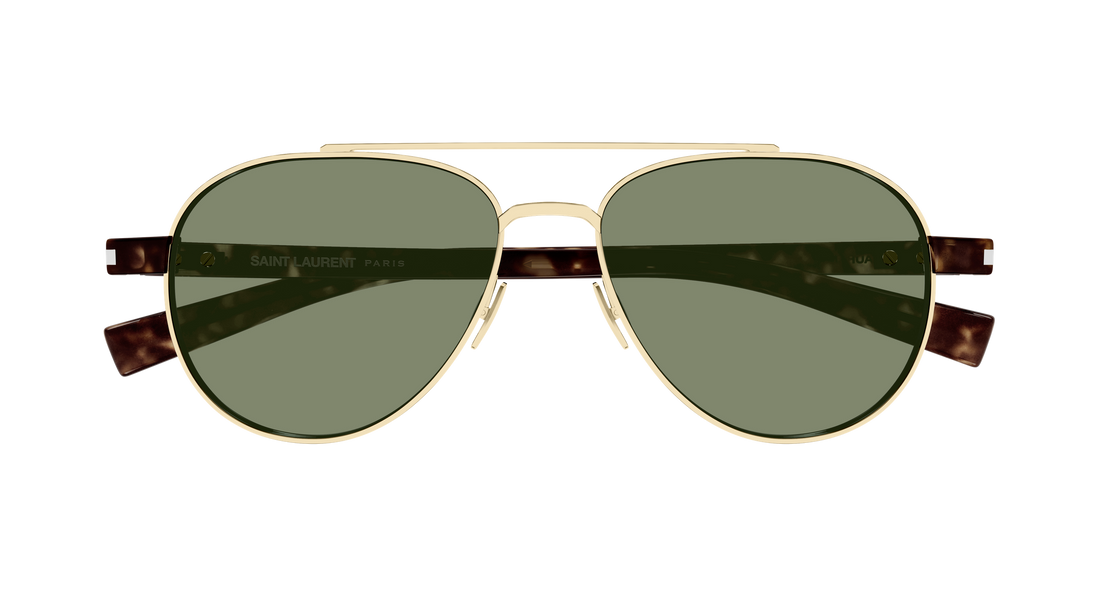 Óculos de sol saint laurent sl 843 003 dorado round/oval/panthos masculino tamanho 54mm - Vista de detalhe