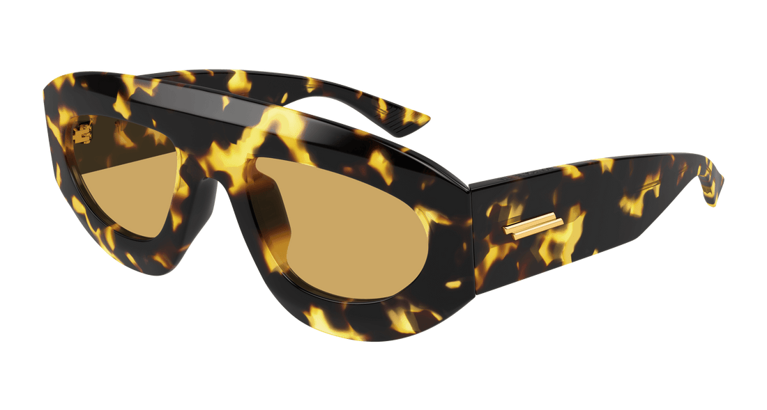 Óculos de sol bottega veneta bv1358s 003 havana geometric unisex tamanho 52mm - Vista principal