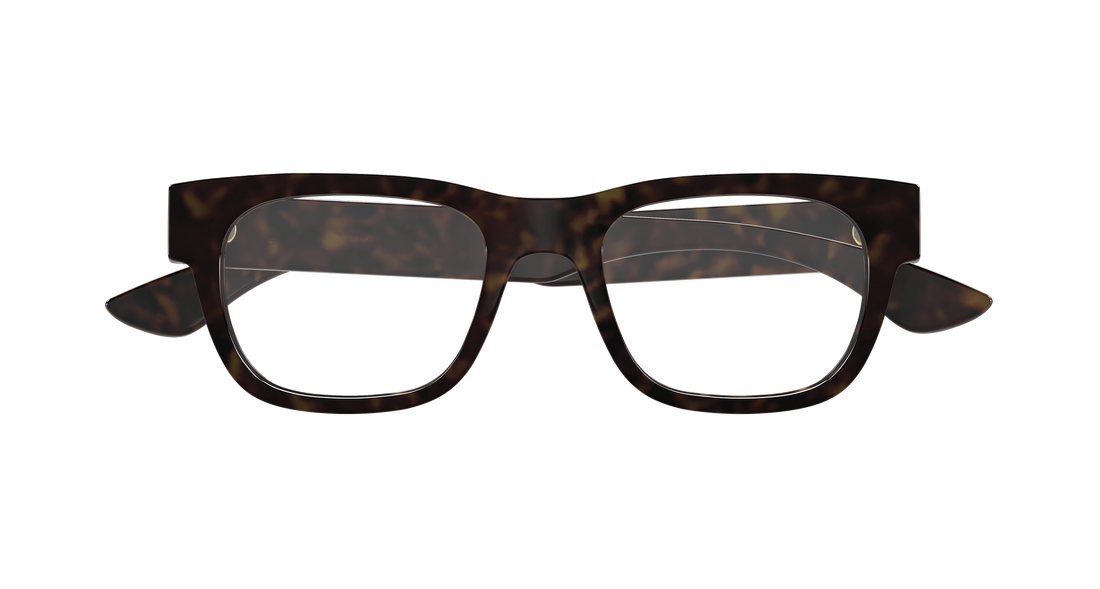 Brillen alexander mcqueen am0531o 002 havana rectangular / squared masculino größe 51mm - Detailansicht