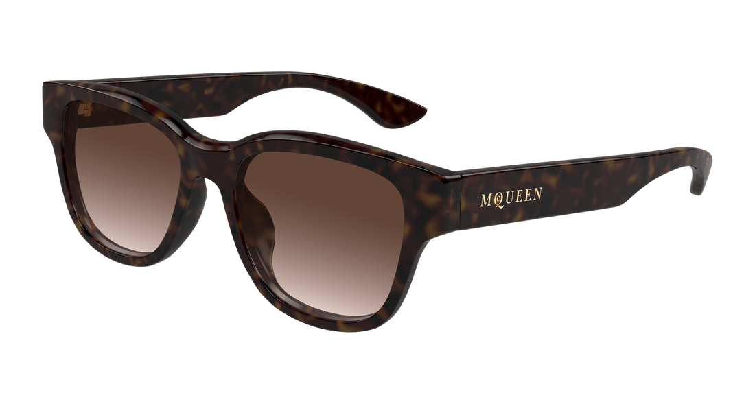 Occhiali da sole alexander mcqueen am0528sa 002 havana rectangular / squared unisex taglia 54mm - Vista principale