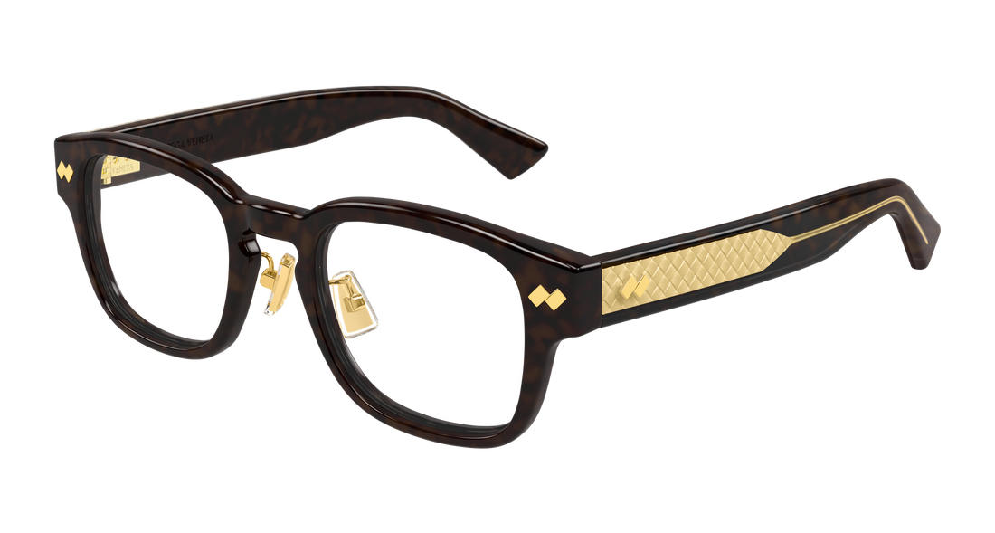 Occhiali da vista bottega veneta bv1404oa 002 havana rectangular / squared masculino taglia 50mm - Vista principale