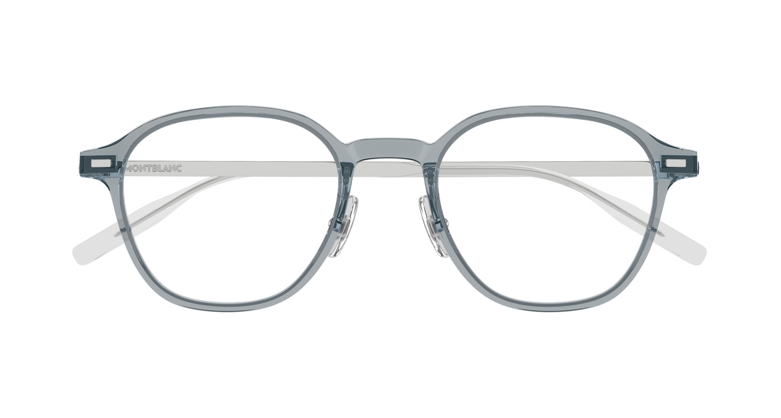 Dioptrijske naočale montblanc mb0427o 003 gris round/oval/panthos masculino veličina 50mm - Detaljni prikaz