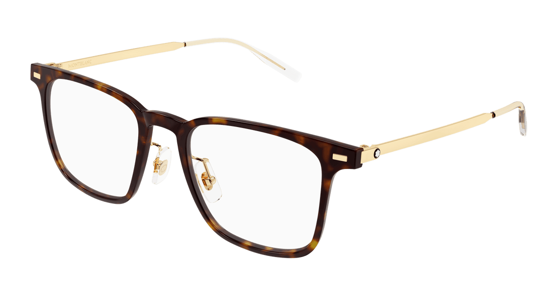 Óculos graduados montblanc mb0395on 003 havana square masculino tamanho 51mm - Vista principal