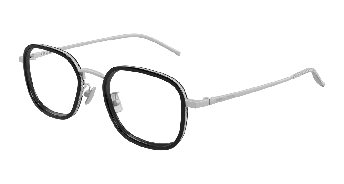 Occhiali da vista bottega veneta bv1427oa 001 plateado rectangular / squared unisex taglia 52mm - Vista principale