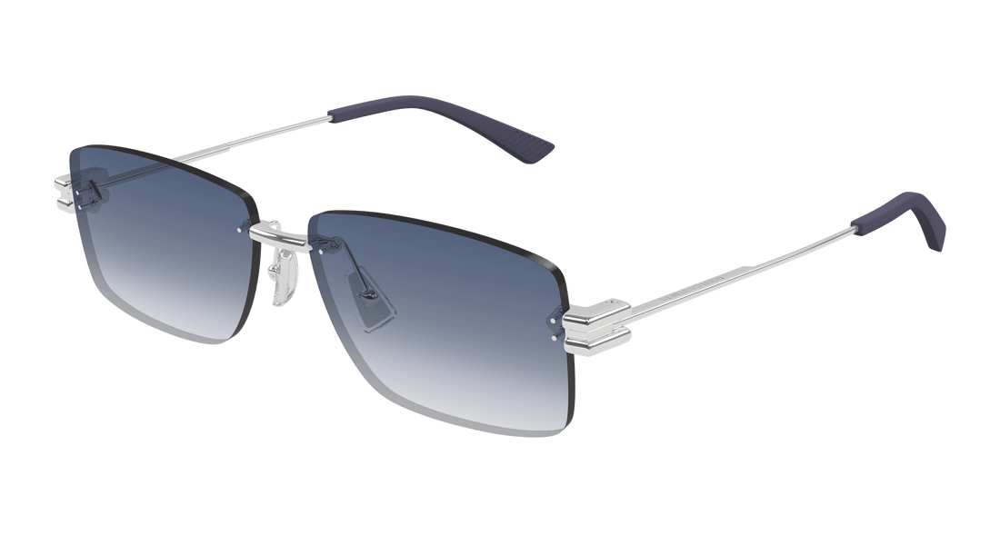 Óculos de sol bottega veneta bv1126s 005 plateado square masculino tamanho 58mm - Vista principal