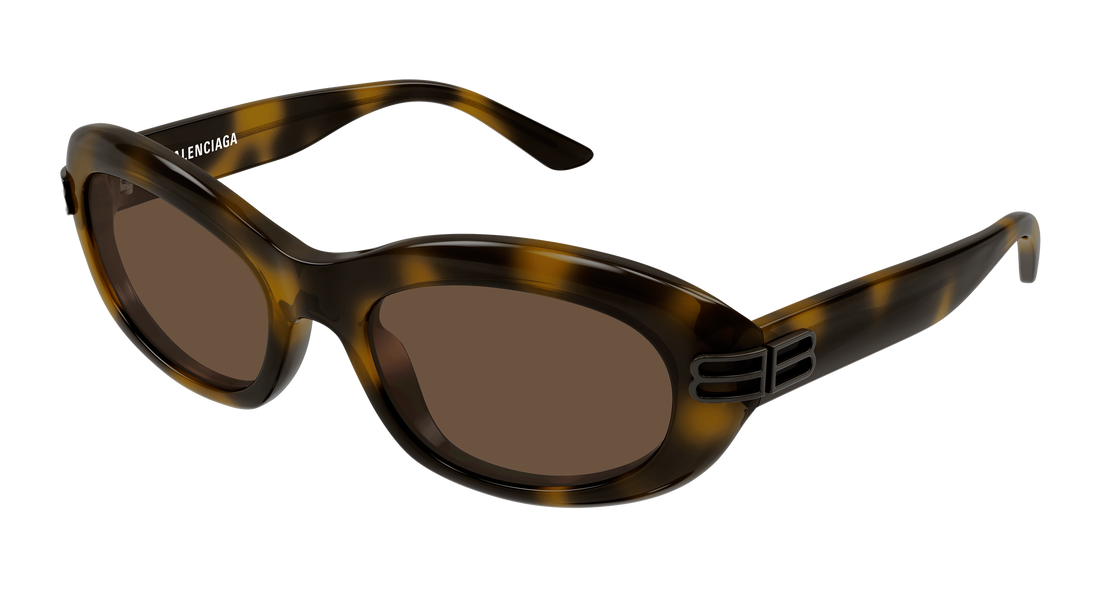 Lunettes de soleil balenciaga bb0431s 006 havana round/oval/panthos femenino taille 57mm - Vue principale