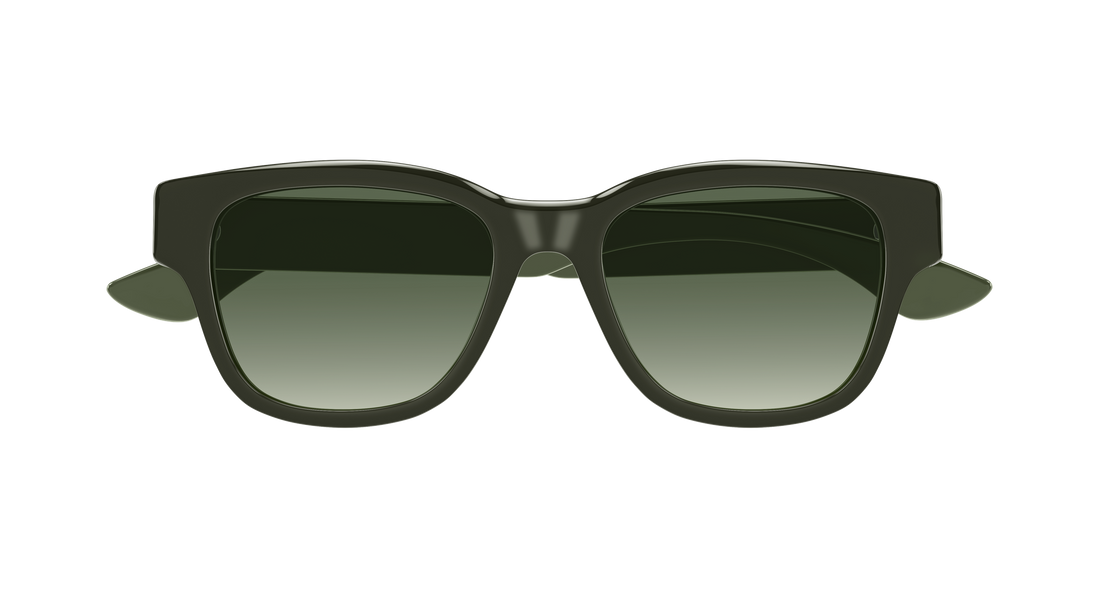 Occhiali da sole alexander mcqueen am0528sa 004 verde rectangular / squared unisex taglia 54mm - Vista dettagliata