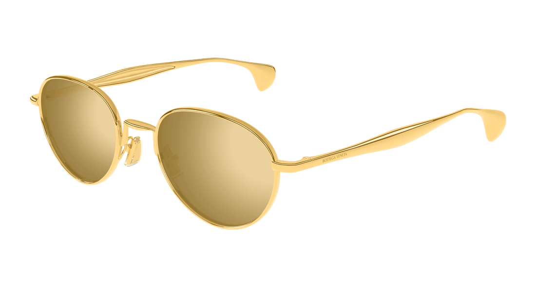 Sunglasses bottega veneta bv1396s 002 dorado round unisex size 50mm - Main view