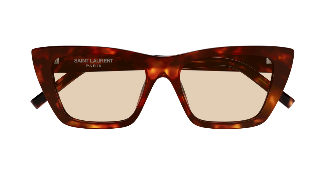Óculos de sol saint laurent sl 276 mica 064 havana cat eye femenino tamanho 55mm - Vista de detalhe