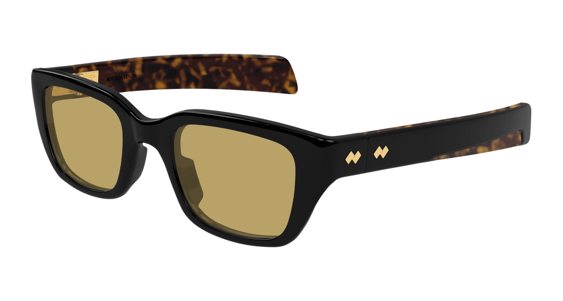 Óculos de sol bottega veneta bv1393s 009 negro rectangular / squared unisex tamanho 50mm - Vista principal