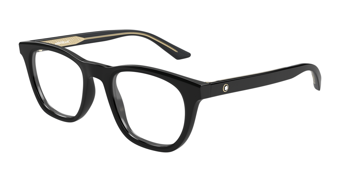 Briller montblanc mb0422o 006 negro rectangular / squared masculino størrelse 53mm - Hovedvisning