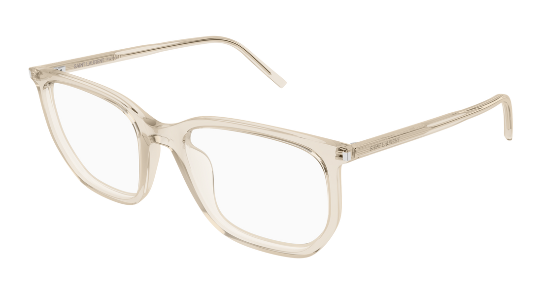 Óculos graduados saint laurent sl 802 004 beige geometric unisex tamanho 55mm - Vista principal