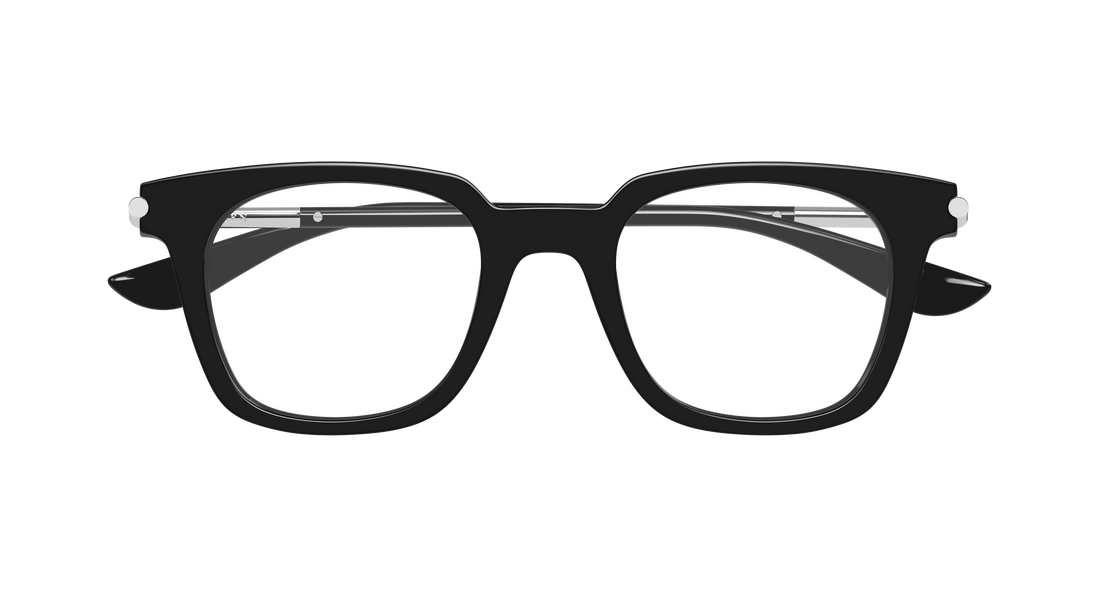 Gafas graduadas alexander mcqueen am0521o 001 negro rectangular / squared unisex talla 48mm - Vista de detalle