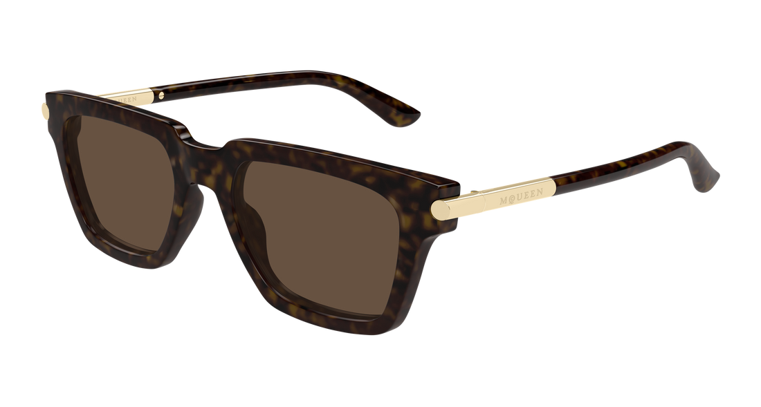 Occhiali da sole alexander mcqueen am0519s 002 havana rectangular / squared masculino taglia 52mm - Vista principale