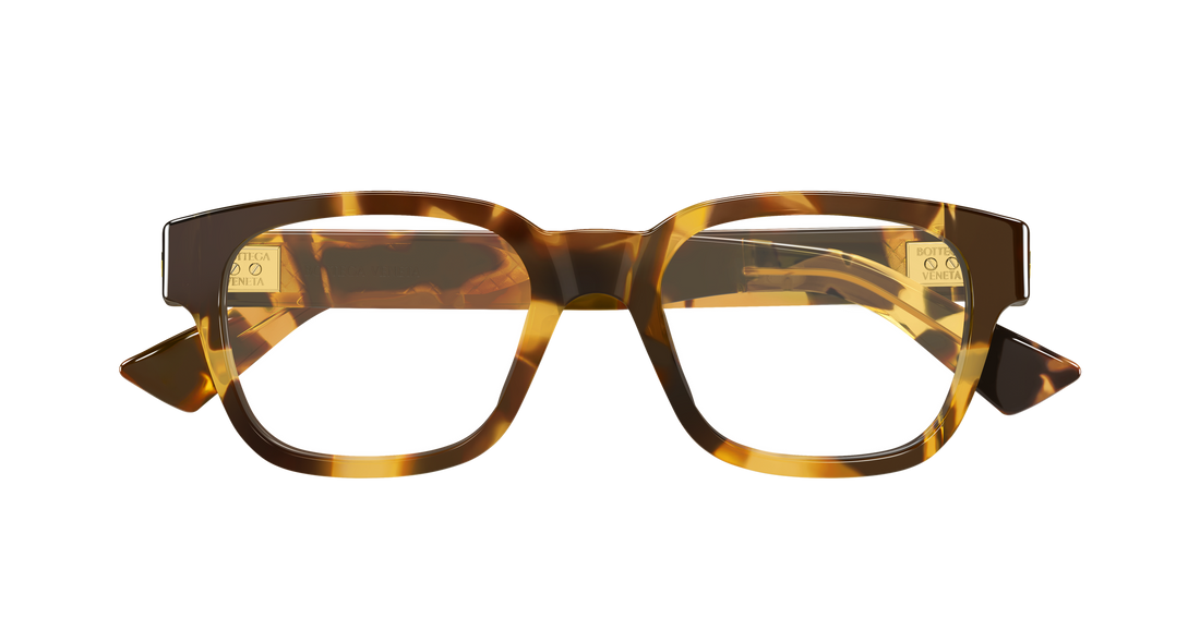 Occhiali da vista bottega veneta bv1403o 002 havana rectangular / squared unisex taglia 52mm - Vista dettagliata