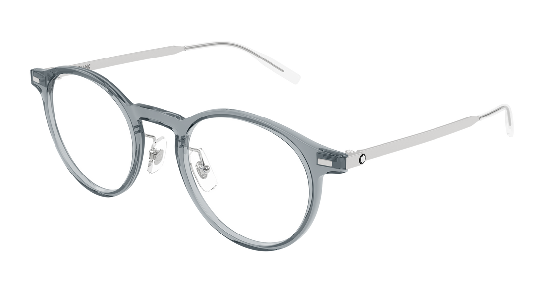 Occhiali da vista montblanc mb0426o 003 gris round/oval/panthos masculino taglia 48mm - Vista principale