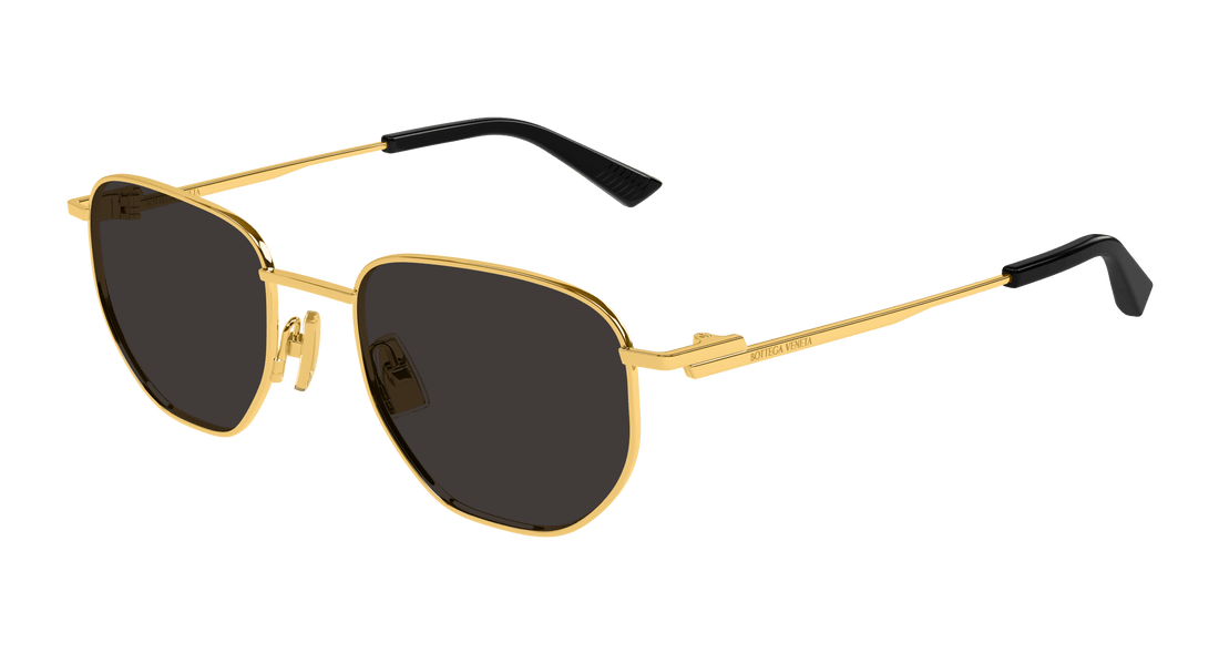 Óculos de sol bottega veneta bv1301s 005 dorado round unisex tamanho 52mm - Vista principal