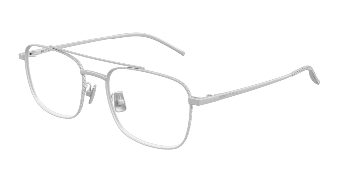 Occhiali da vista bottega veneta bv1425oa 002 plateado rectangular / squared unisex taglia 55mm - Vista principale