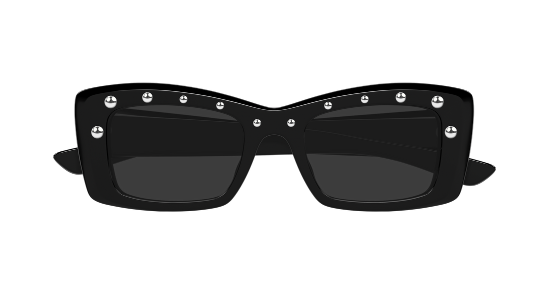 Solbriller alexander mcqueen am0526s 005 negro rectangular / squared femenino størrelse 50mm - Detaljeret visning