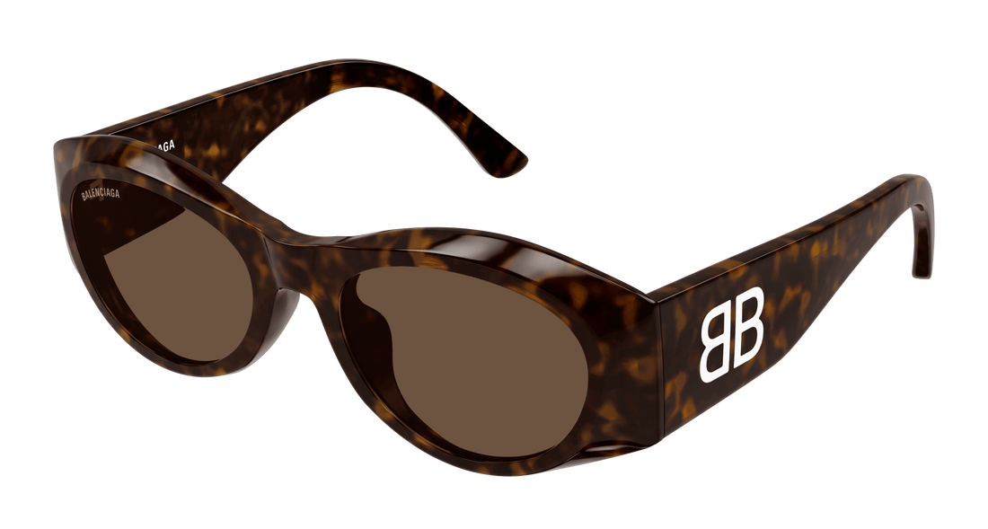 Sunglasses balenciaga bb0396sk 002 havana round femenino size 55mm - Main view