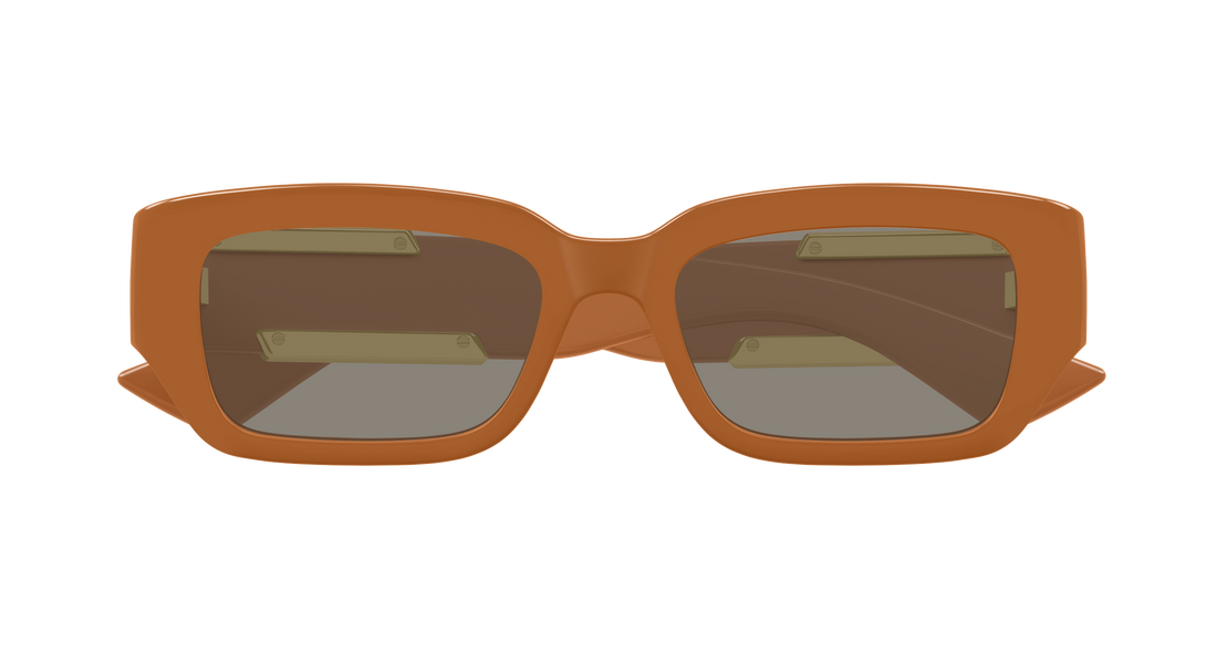 Óculos de sol bottega veneta bv1406s 004 marron rectangular / squared unisex tamanho 53mm - Vista de detalhe