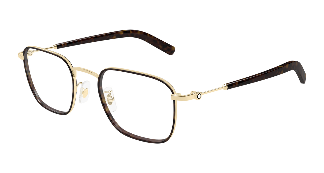 Gafas graduadas montblanc mb0424o 003 dorado rectangular / squared masculino talla 50mm - Vista principal
