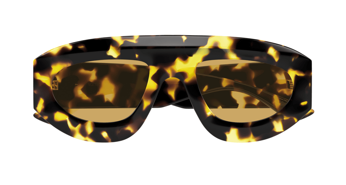 Óculos de sol bottega veneta bv1358s 003 havana geometric unisex tamanho 52mm - Vista de detalhe