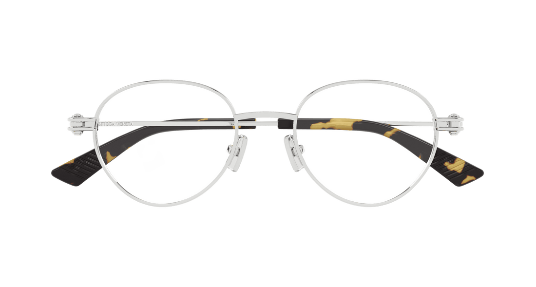 Occhiali da vista bottega veneta bv1382o 004 plateado round unisex taglia 50mm - Vista dettagliata