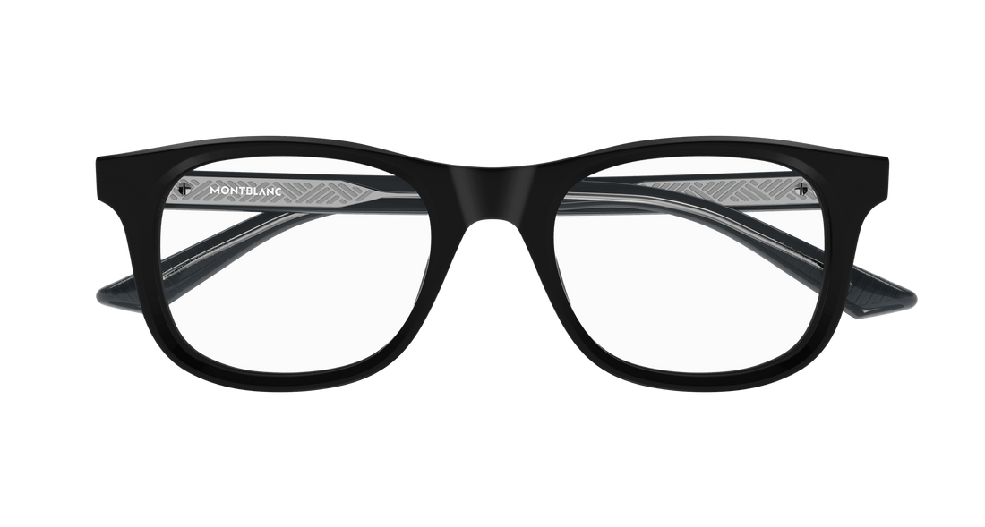 Glasögon montblanc mb0385o 008 negro square masculino storlek 54mm - Detaljvy