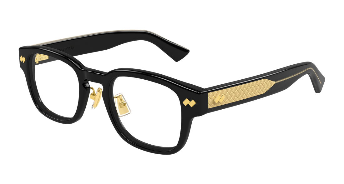 Óculos graduados bottega veneta bv1404oa 001 negro rectangular / squared masculino tamanho 50mm - Vista principal