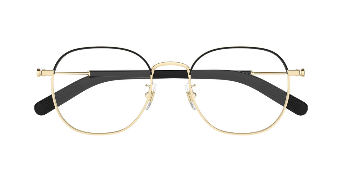 Occhiali da vista montblanc mb0425oa 003 dorado rectangular / squared masculino taglia 52mm - Vista dettagliata