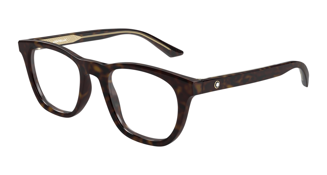 Briller montblanc mb0422o 003 havana rectangular / squared masculino størrelse 51mm - Hovedvisning