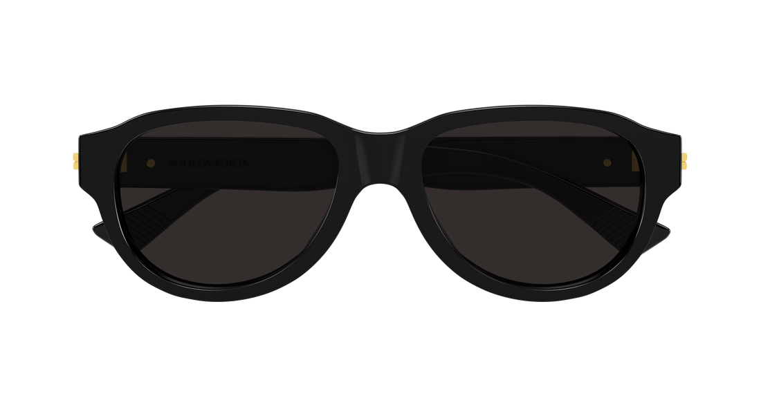 Óculos de sol bottega veneta bv1410s 001 negro round/oval/panthos masculino tamanho 55mm - Vista de detalhe