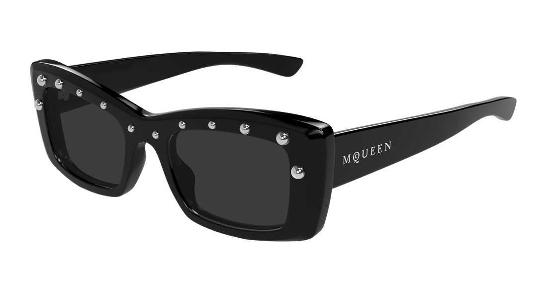 Solbriller alexander mcqueen am0526s 005 negro rectangular / squared femenino størrelse 50mm - Hovedvisning