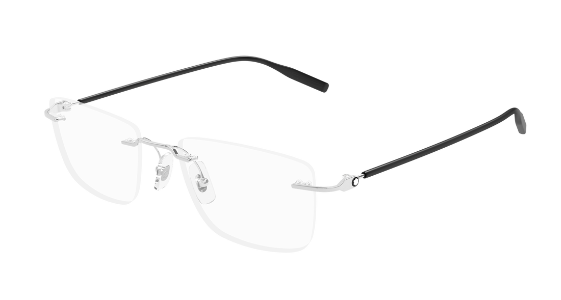 Occhiali da vista montblanc mb0431o 002 plateado rectangular / squared masculino taglia 53mm - Vista principale