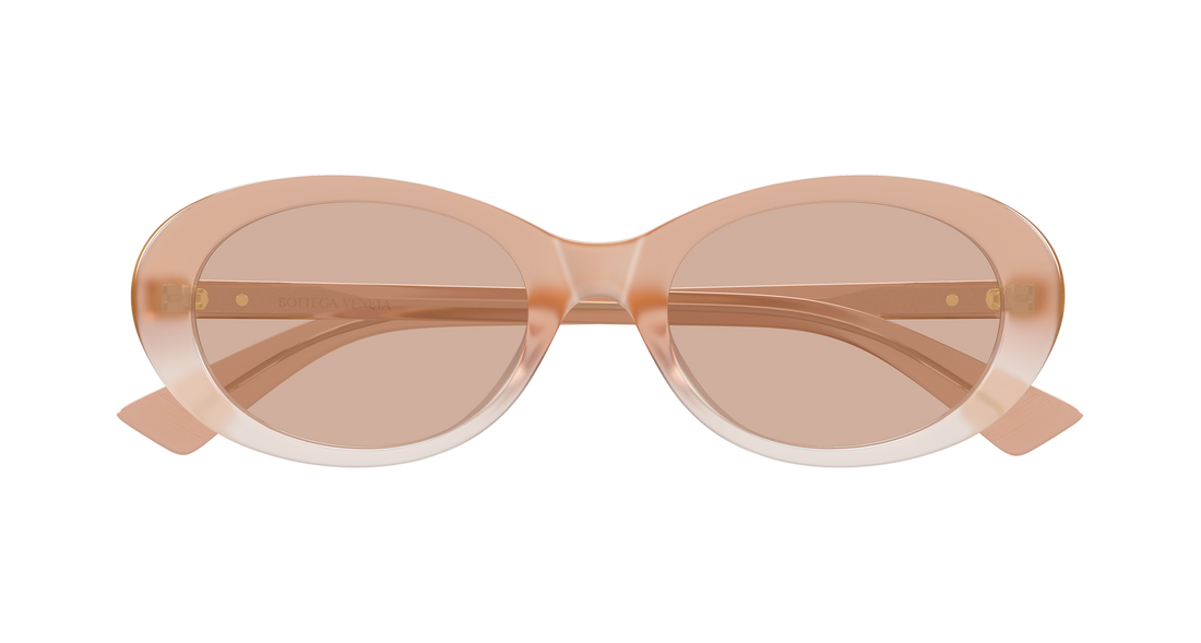 Óculos de sol bottega veneta bv1415sk 004 rosa round/oval/panthos femenino tamanho 54mm - Vista de detalhe