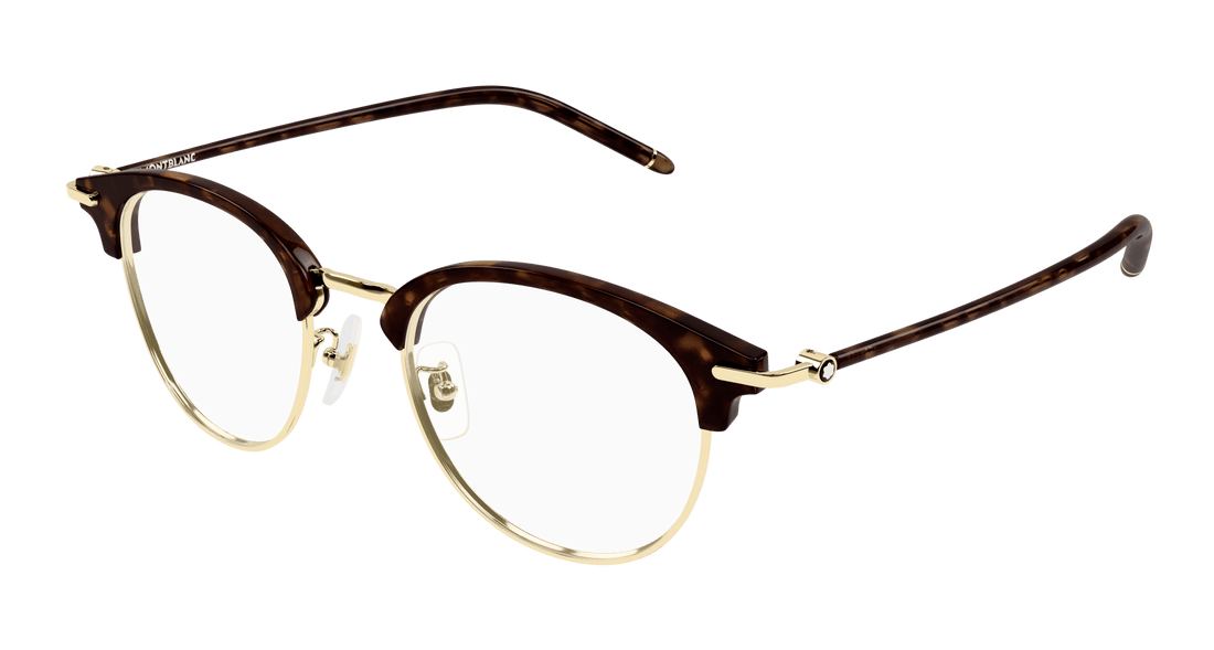 Briller montblanc mb0408o 003 dorado square masculino størrelse 49mm - Hovedvisning