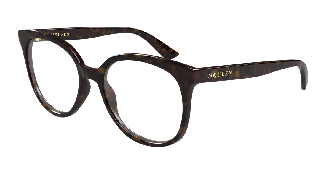Brillen alexander mcqueen am0540o 002 havana cat eye femenino größe 54mm - Hauptansicht