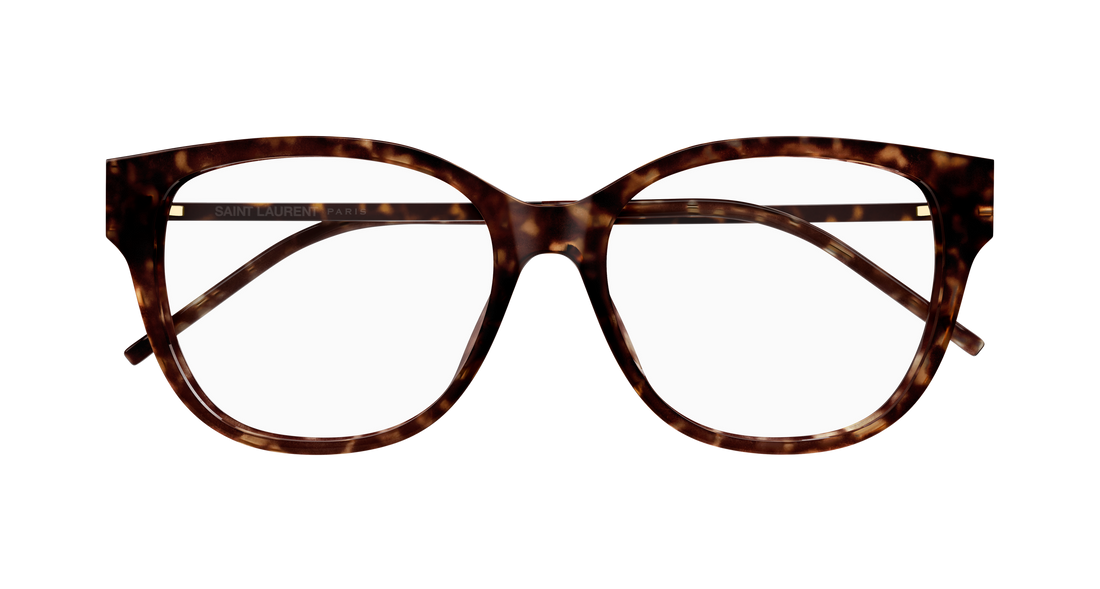 Brillen saint laurent sl m48o_b/fn 003 havana rectangular / squared femenino größe 55mm - Detailansicht