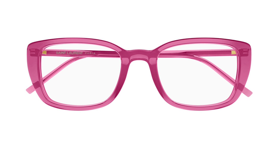Óculos graduados saint laurent sl 776 011 rosa square femenino tamanho 53mm - Vista de detalhe
