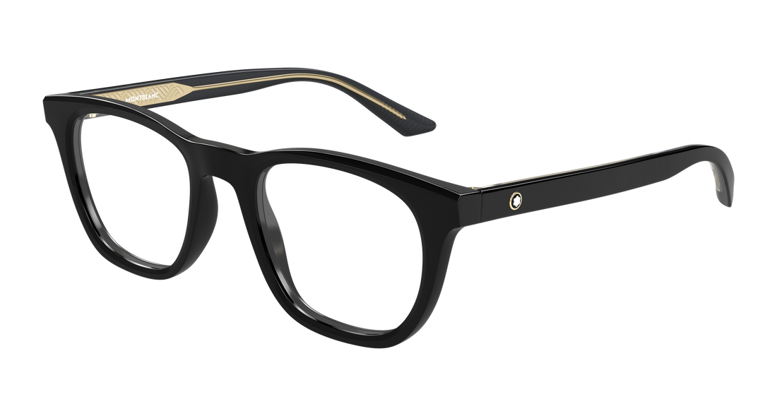 Briller montblanc mb0422o 001 negro rectangular / squared masculino størrelse 51mm - Hovedvisning