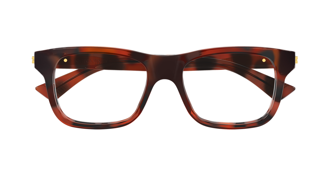 Óculos graduados bottega veneta bv1412o 006 havana rectangular / squared masculino tamanho 54mm - Vista de detalhe