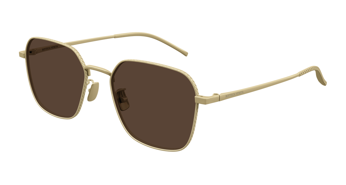 Sunglasses bottega veneta bv1422sa 001 bronce round/oval/panthos unisex size 55mm - Main view
