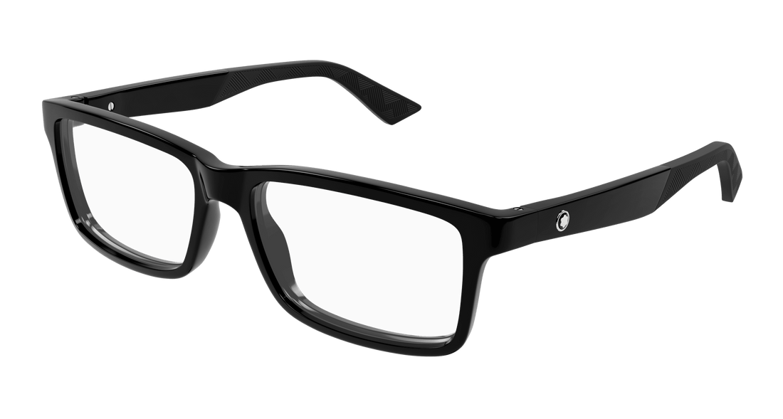 Occhiali da vista montblanc mb0402o 001 negro square masculino taglia 57mm - Vista principale