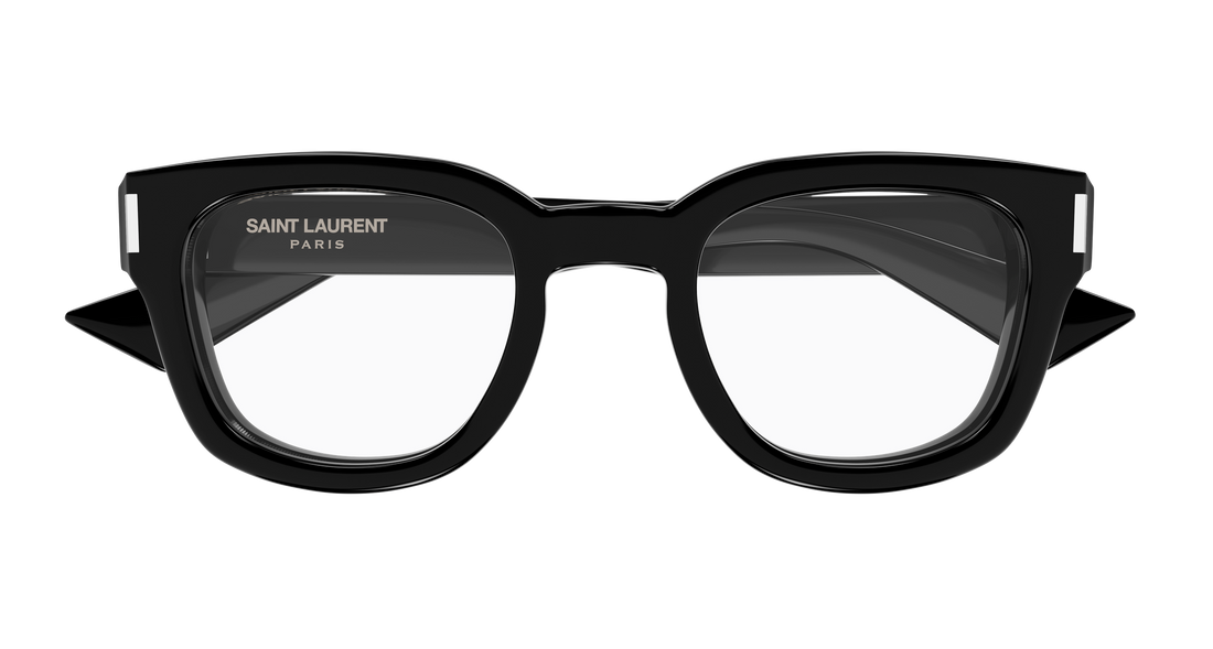 Óculos graduados saint laurent sl 838 opt 001 negro round/oval/panthos unisex tamanho 48mm - Vista de detalhe